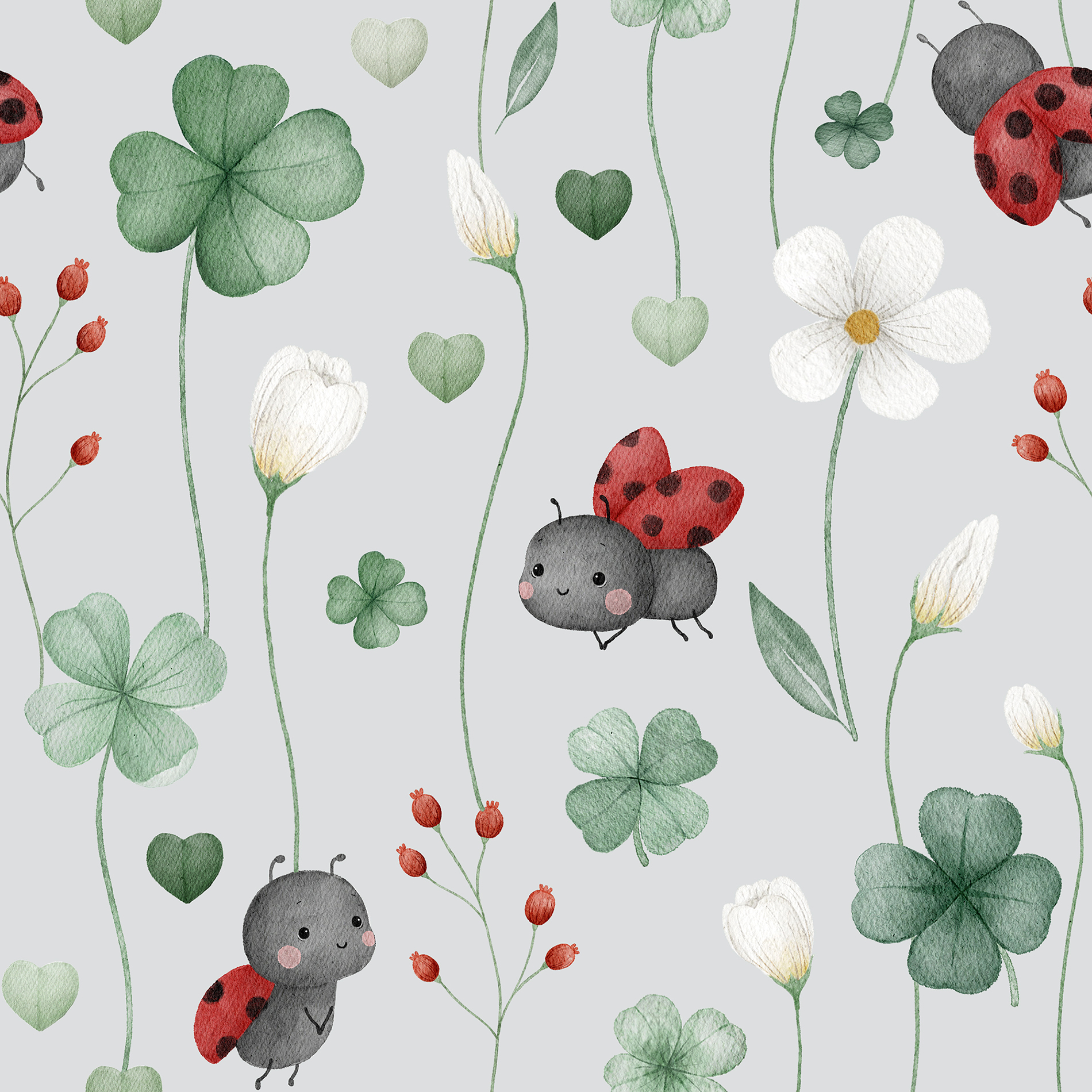 Jersey (Bio) Marienkäfer mit Kleeblatt - Eigenproduktion