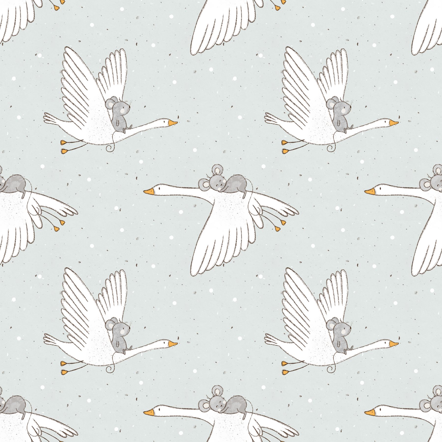 Jersey (Bio) Wildgänse mit Maus - Eigenproduktion