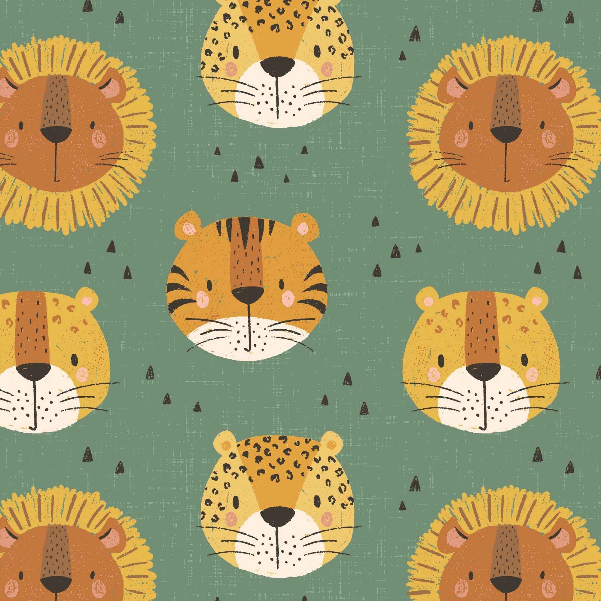 Jersey (Bio) Tiger Löwe Leopard dunkelgrün - Eigenproduktion