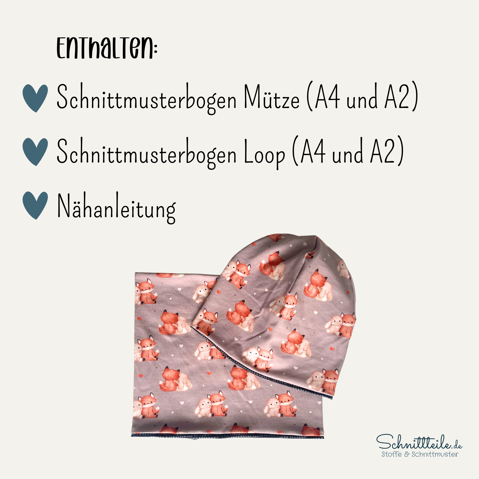 Schnittmuster Mütze und Loop eBook