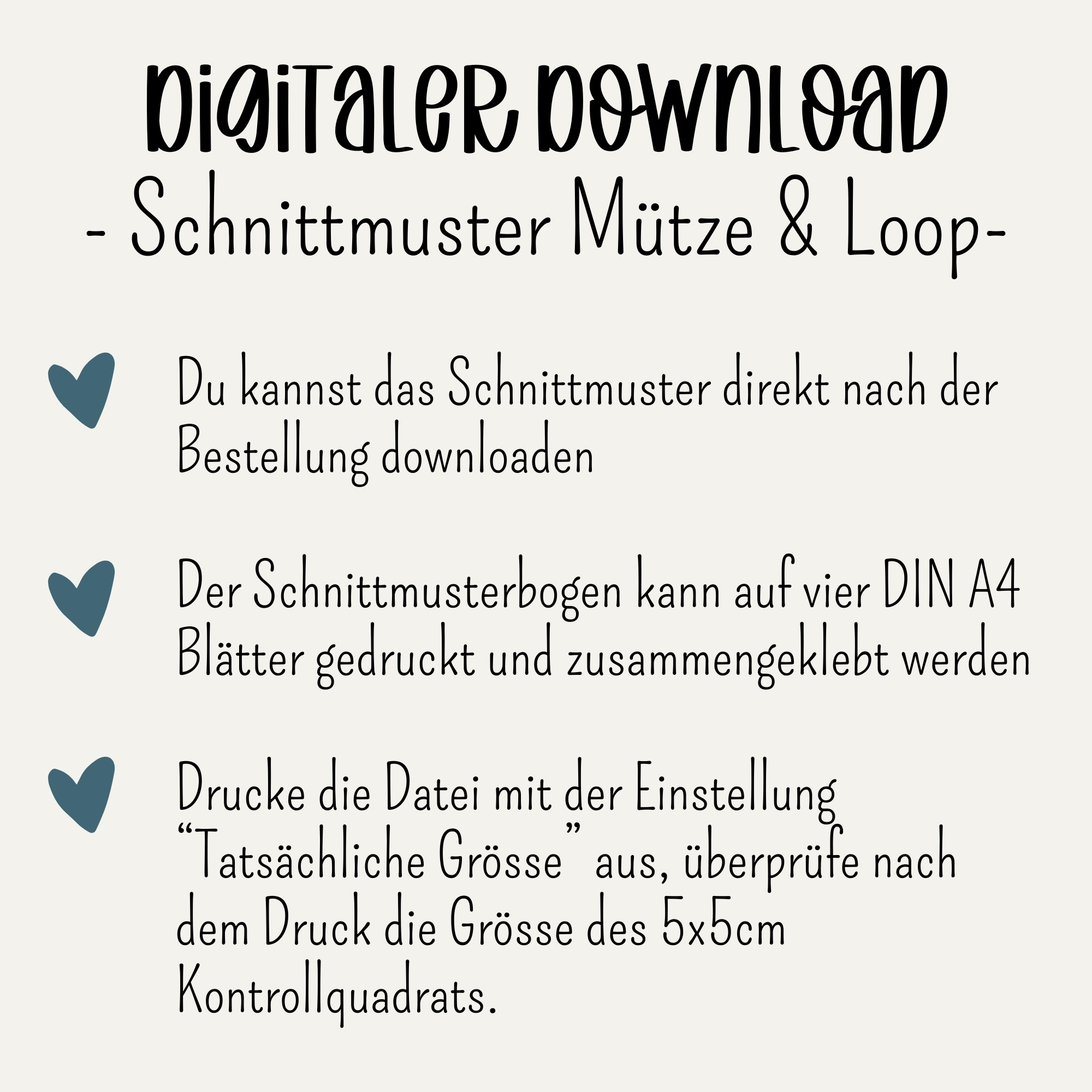 Schnittmuster Mütze und Loop eBook