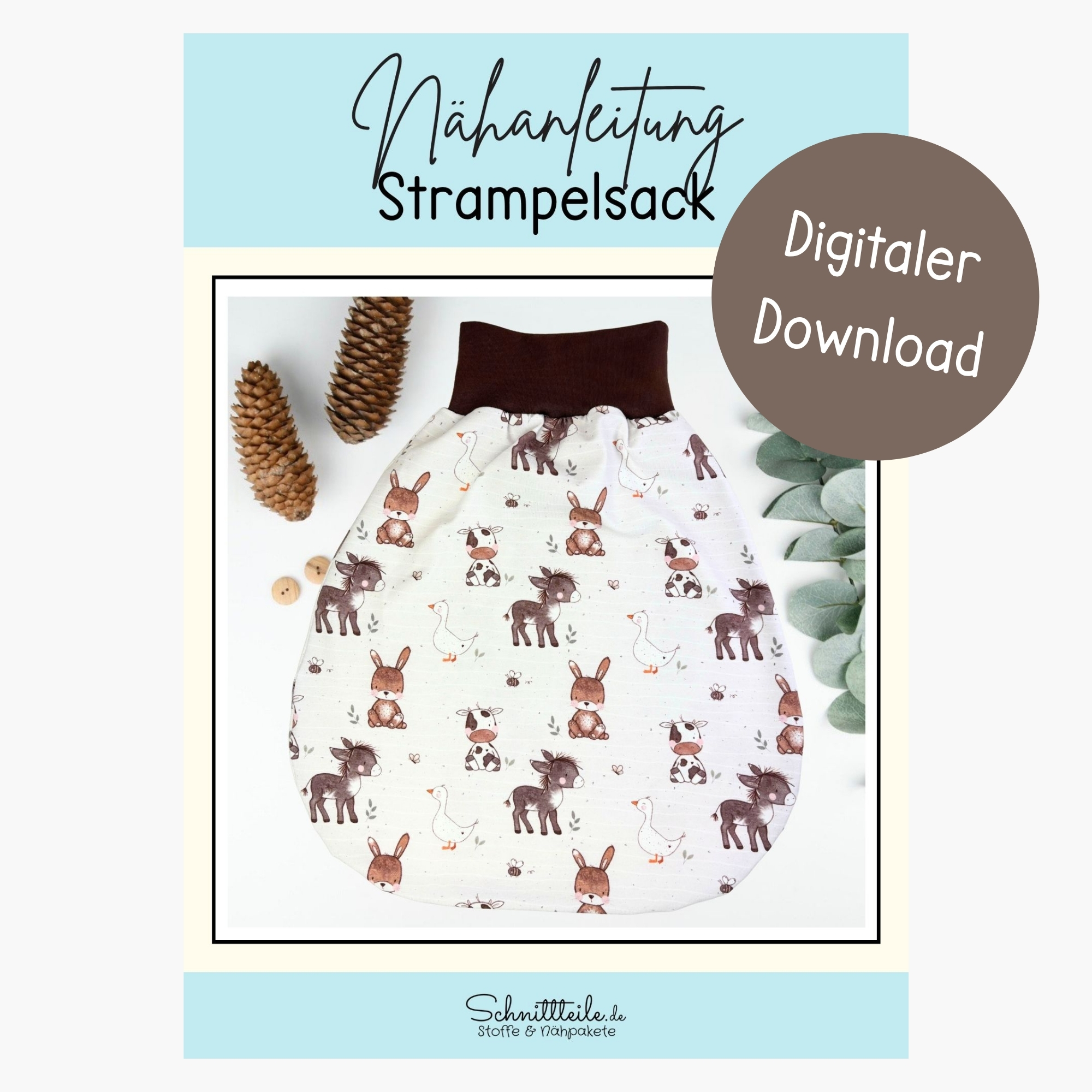 Schnittmuster Strampelsack für Babys