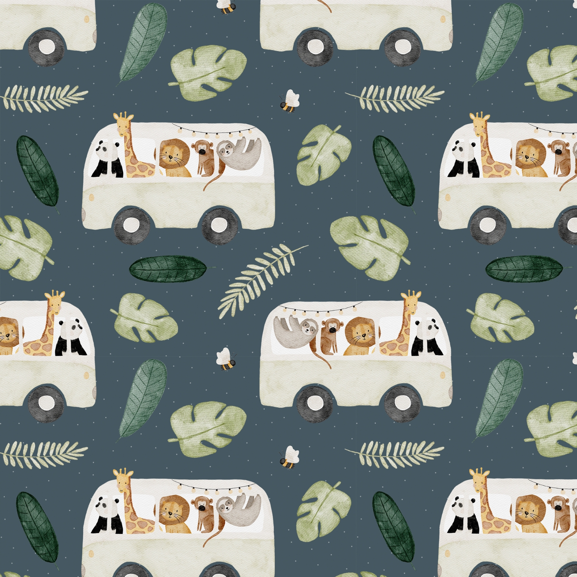 Jersey (Bio) Safaribus petrol blau - Eigenproduktion